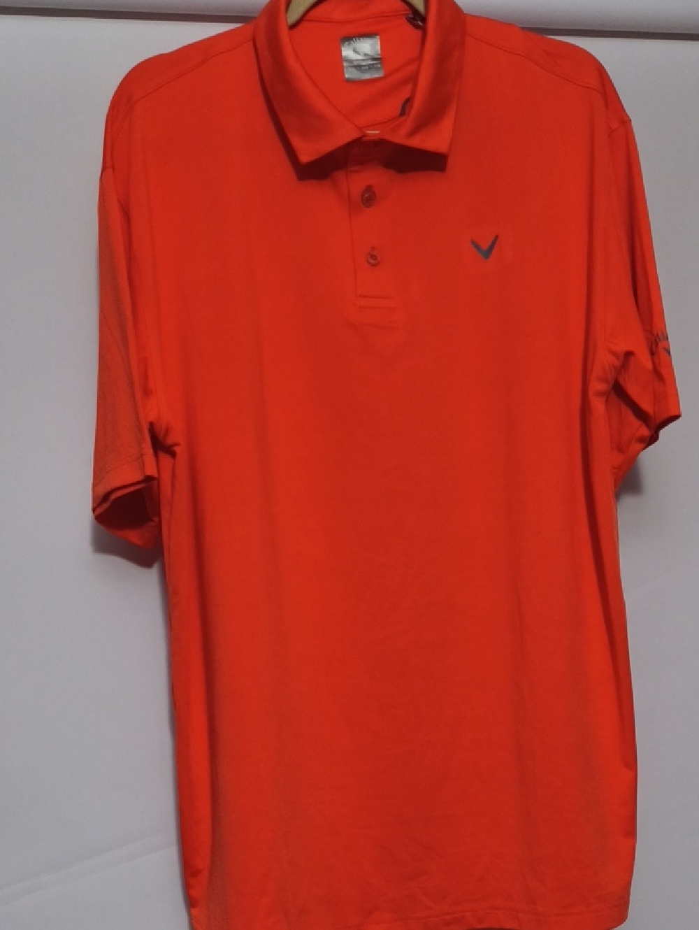 Callaway Men’s Bright Orange Polo with Subtle Chest Logo